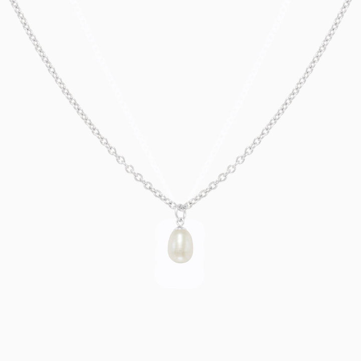 Chunky Engraved Water Droplet Belcher Necklace | Ethical Modern Jewellery